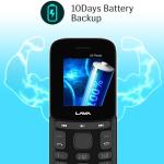 Lava A3 Power (Aqua Blue),Military Grade Certified, Jumbo Battery with 10 Days Backup, Dedicated Music Buttons, Keypad Mobile, Basic Mobile